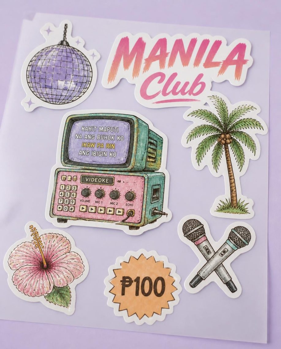 Manila Club sticker sheet